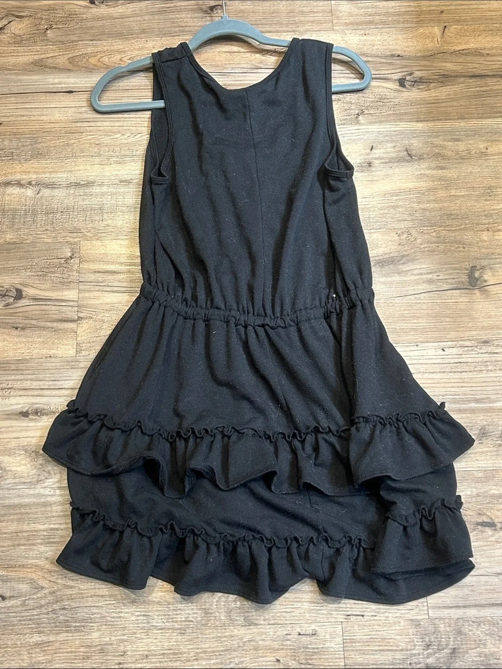 Three Bird Nest Black Ruffled Mini Dress